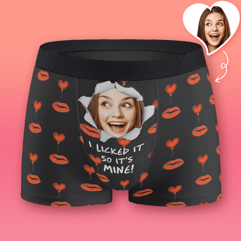 It's Mine Personalized Men's Boxer Briefs with Custom Photo