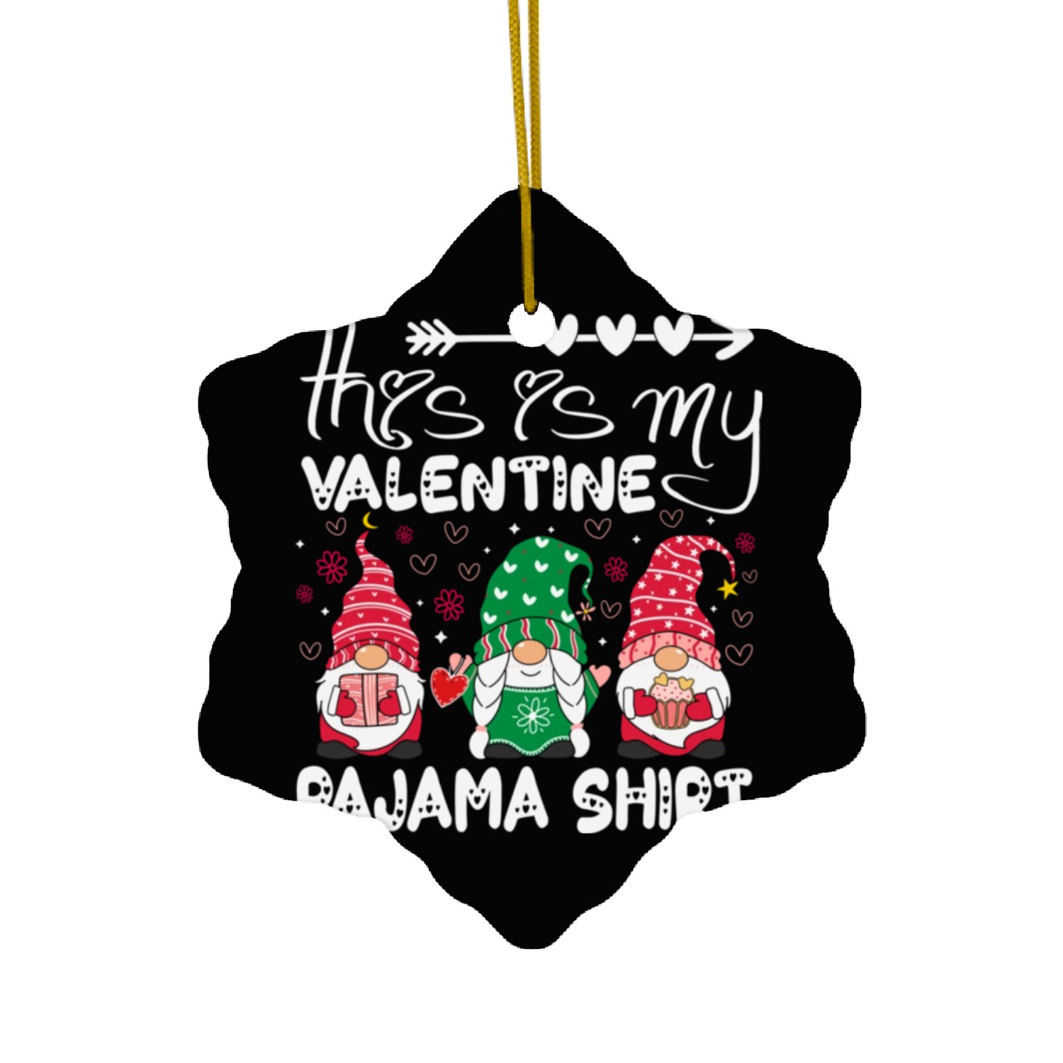 Valentines Day Gifts This Is My Valentine Pajama Ceramic Ornaments