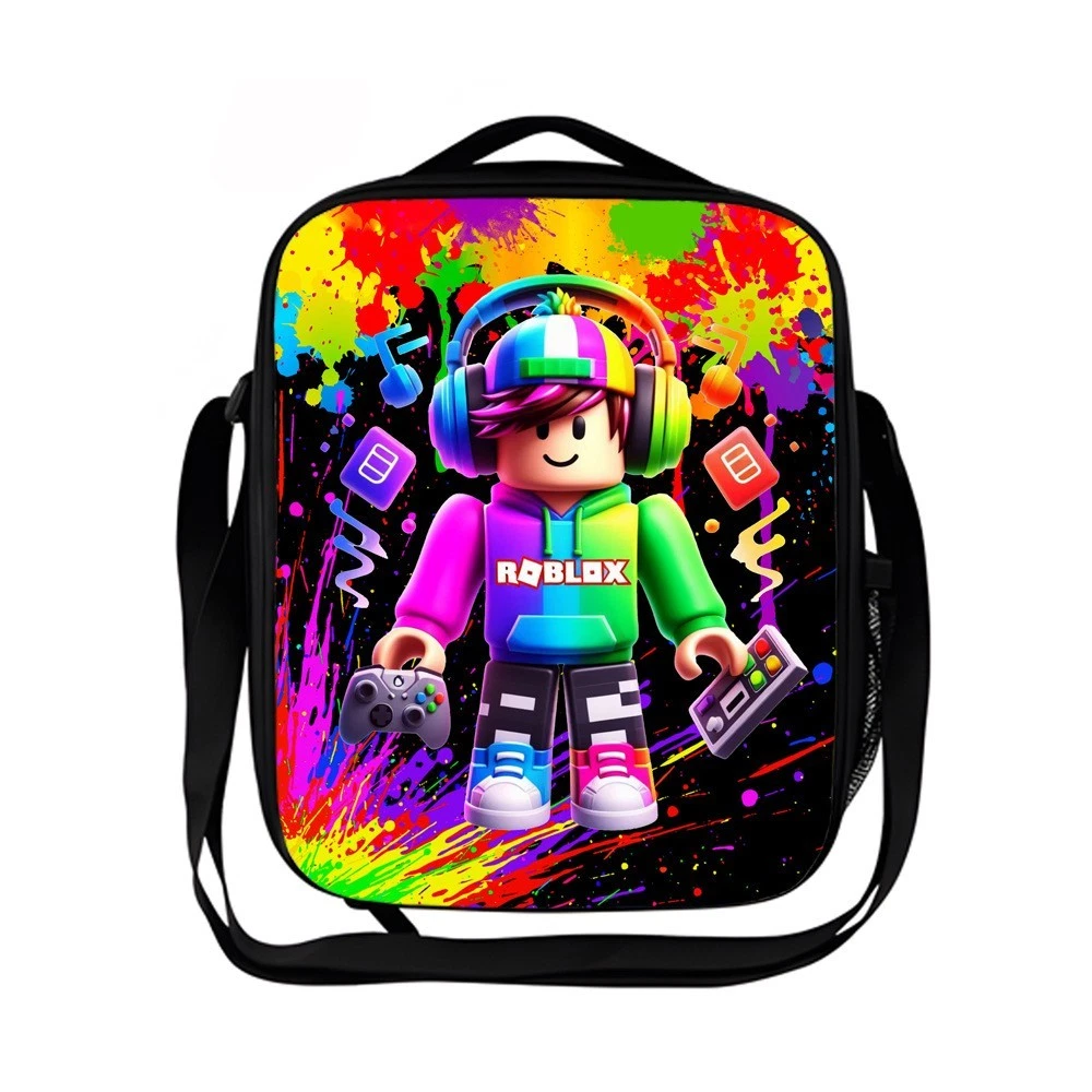 Roblox Kids Lunch Bag, School Picnic Bag