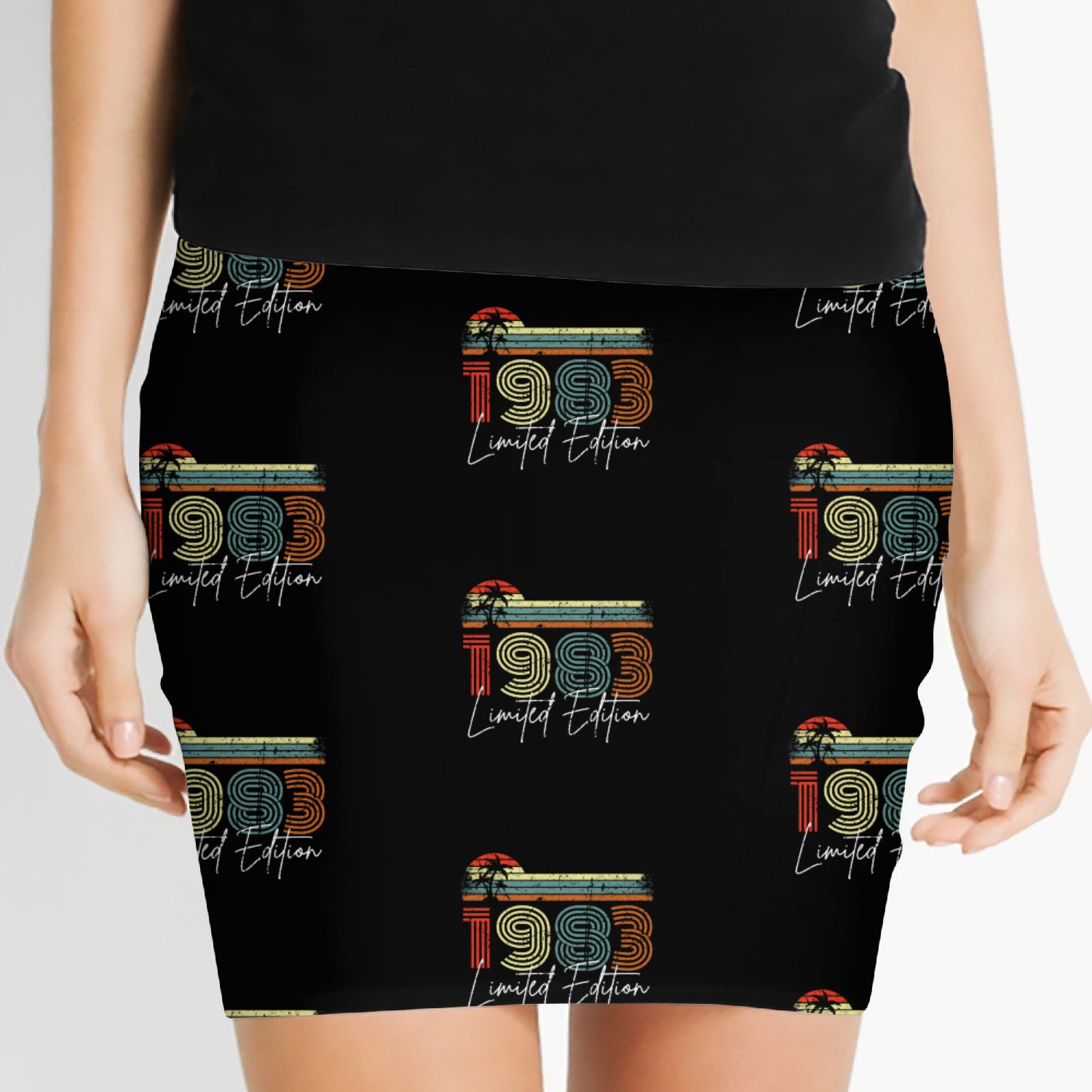 40 Years Vintage 1983 Retro 40th Birthday Women's Mini Skirts