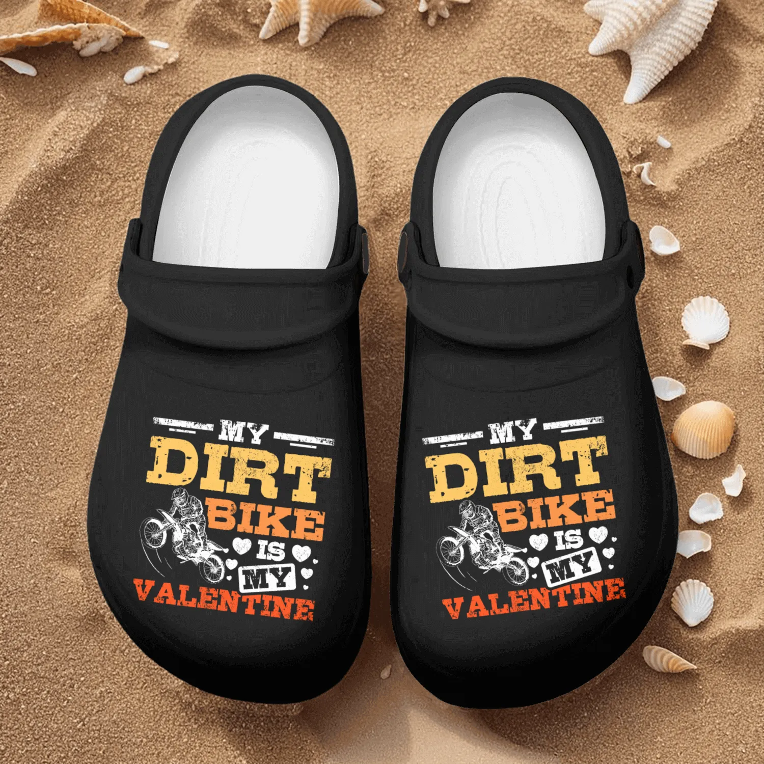 My Dirt Bike Is My Valentine Nurse Clogs