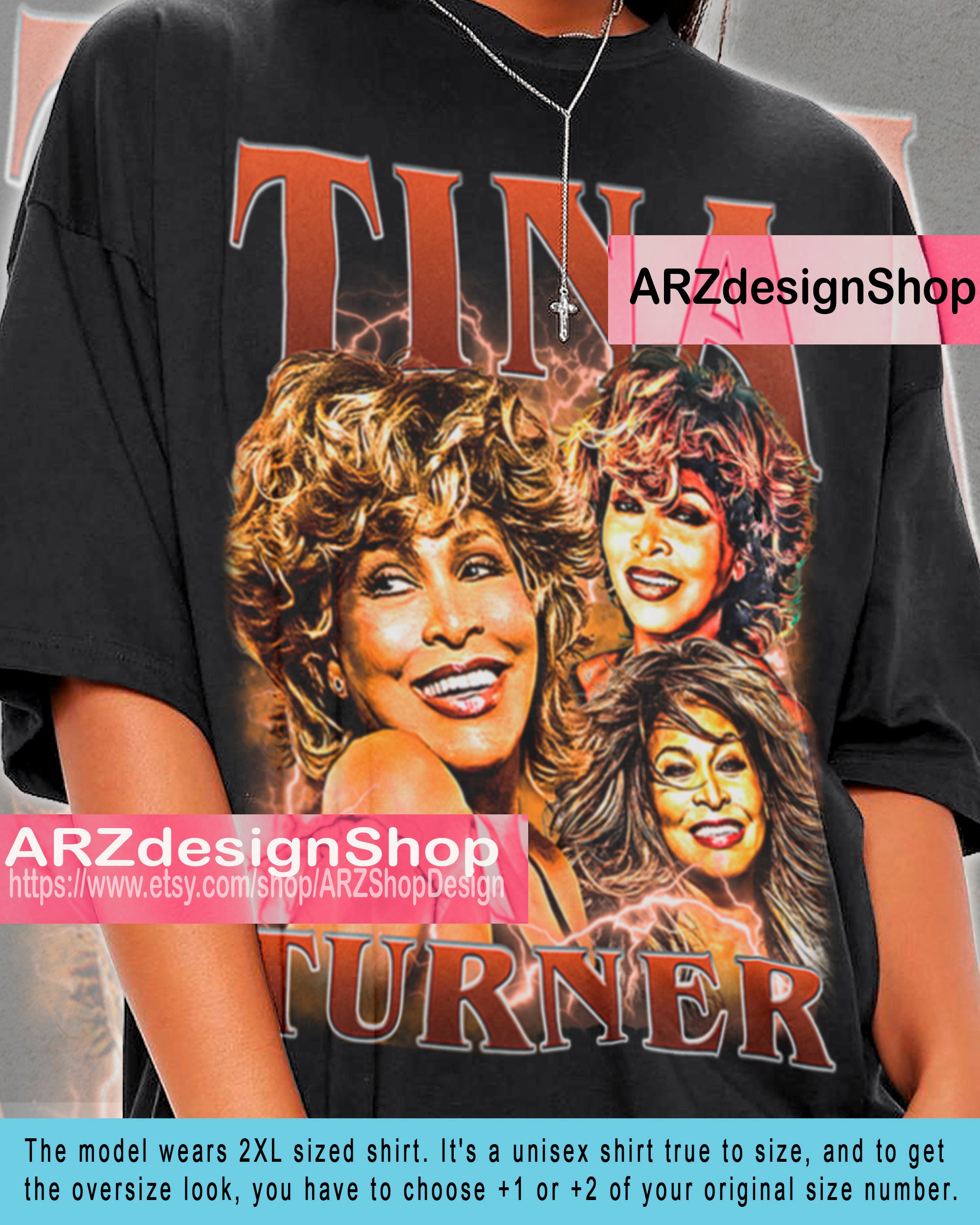 Tina Turner Short Sleeve Shirt | Cotton Vintage 90s Unisex Tees | Bootleg Retro | Casual Shirt