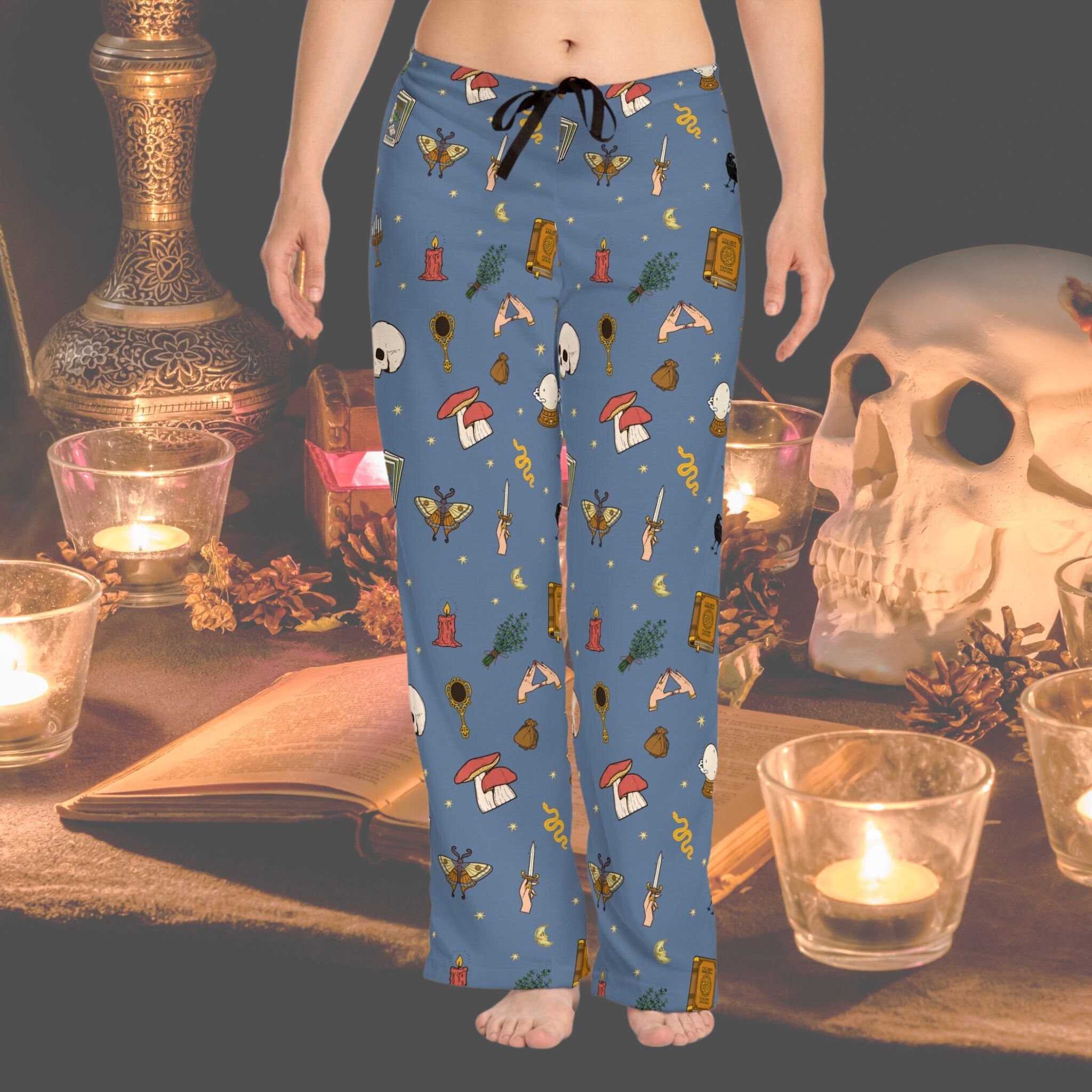 Halloween Pajamas, Lounge Pants For Women Halloween Sleepover, High Waist Comfy Pants, Birthday Gift For Her Bestfriend, Festive Pajamas