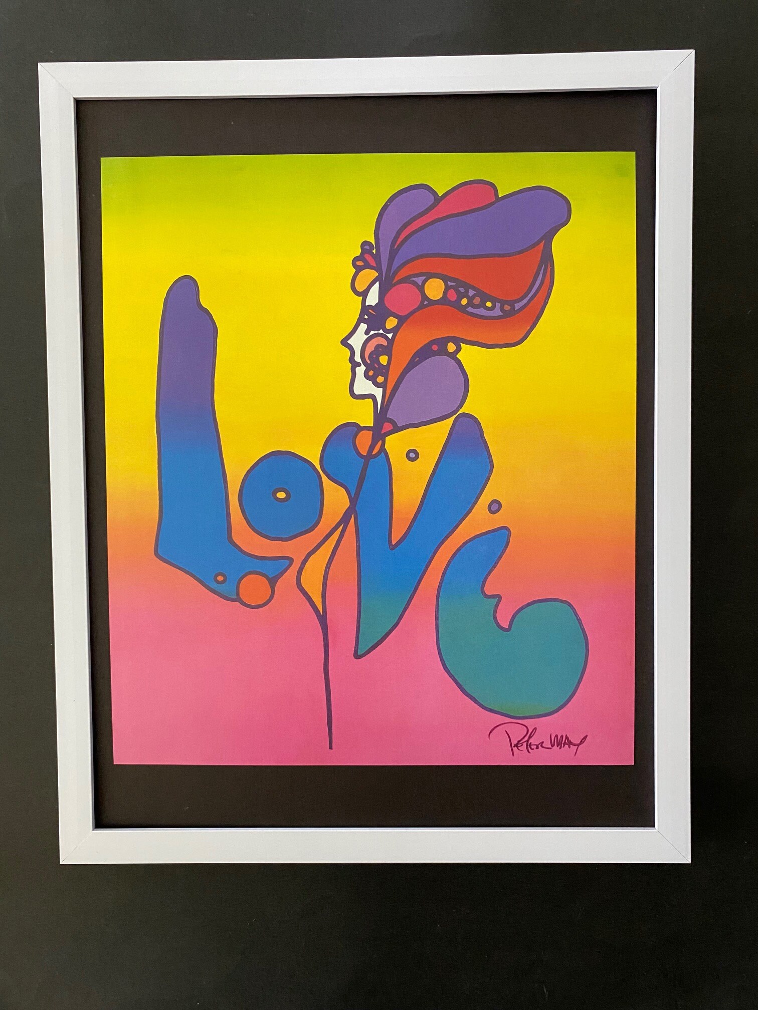 Peter Max + Beautiful Signed Love Poster