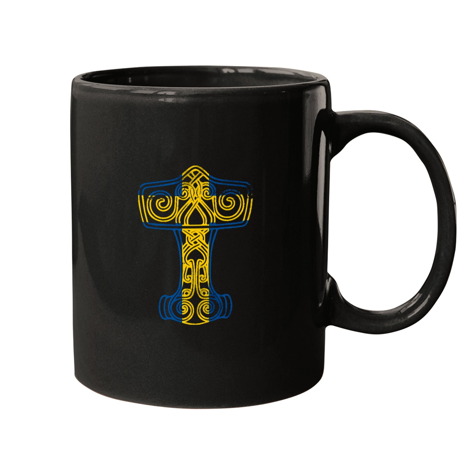 Sweden Swedish Nordic Viking Hammer Mugs