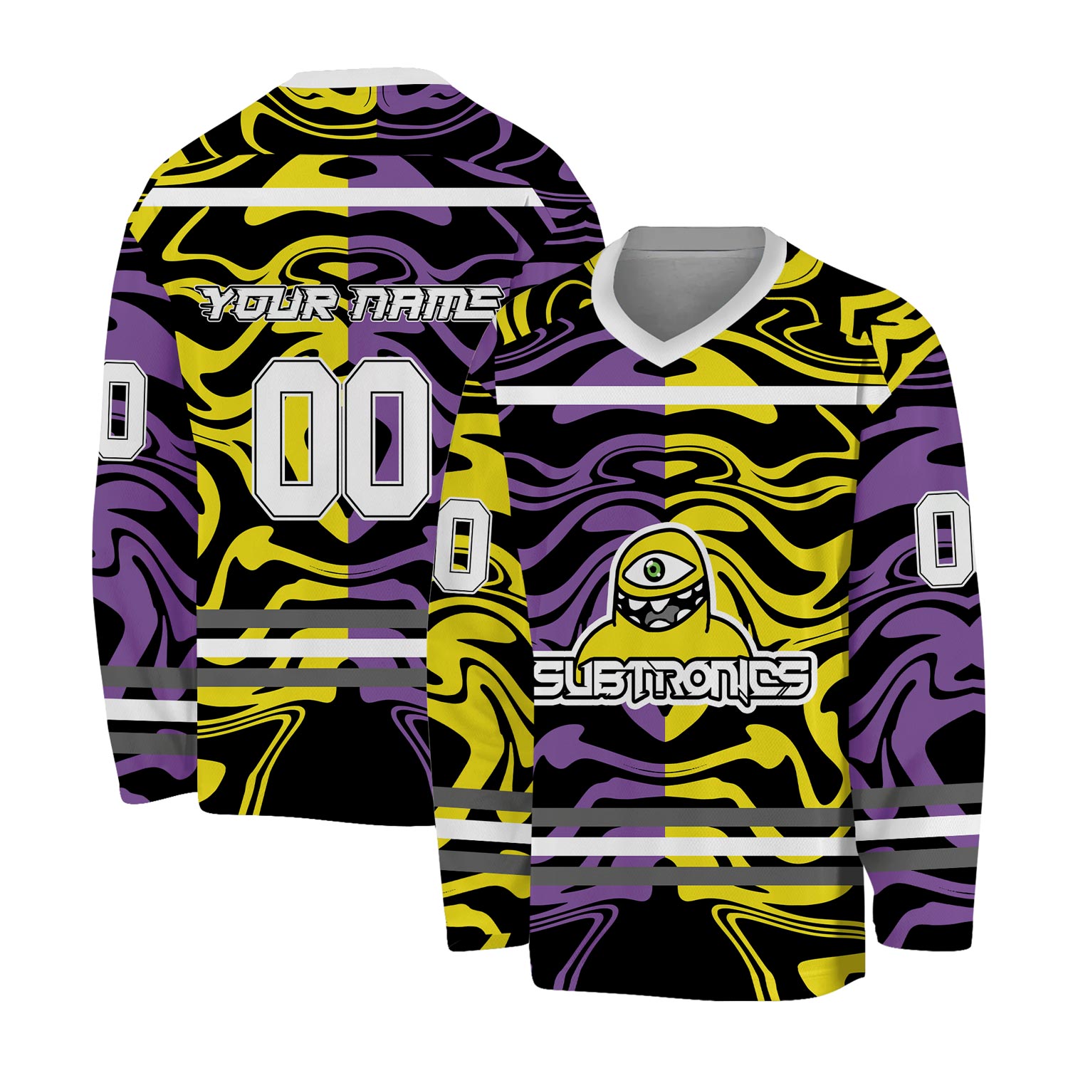 Subtronics Rave Jersey, Bass Music Hockey Shirt, Trippy Swirl EDM Festival Outfit