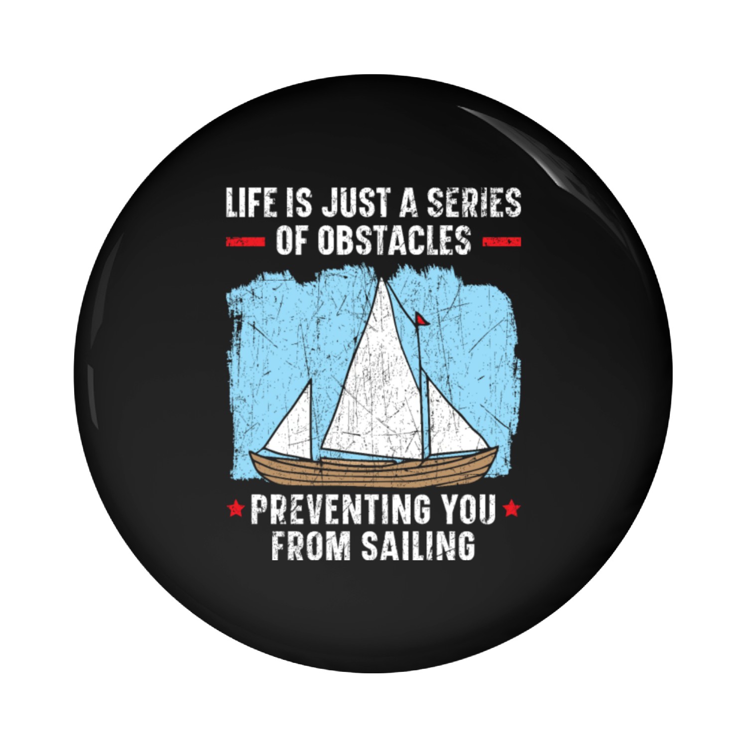 Ship Captain Seafarer Sailor Boating Sailing Pin Buttons