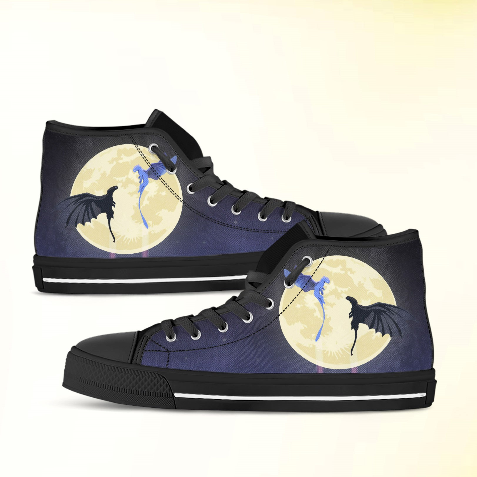 Toothless , Fury shoes, How to train your dragon high top sneakers. Birthday gift