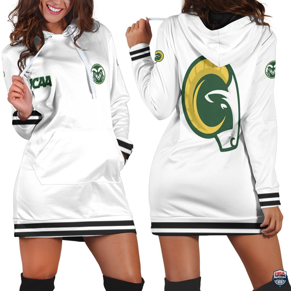 Colorado State Rams NCAA Classic White 3D Hoodie Dress