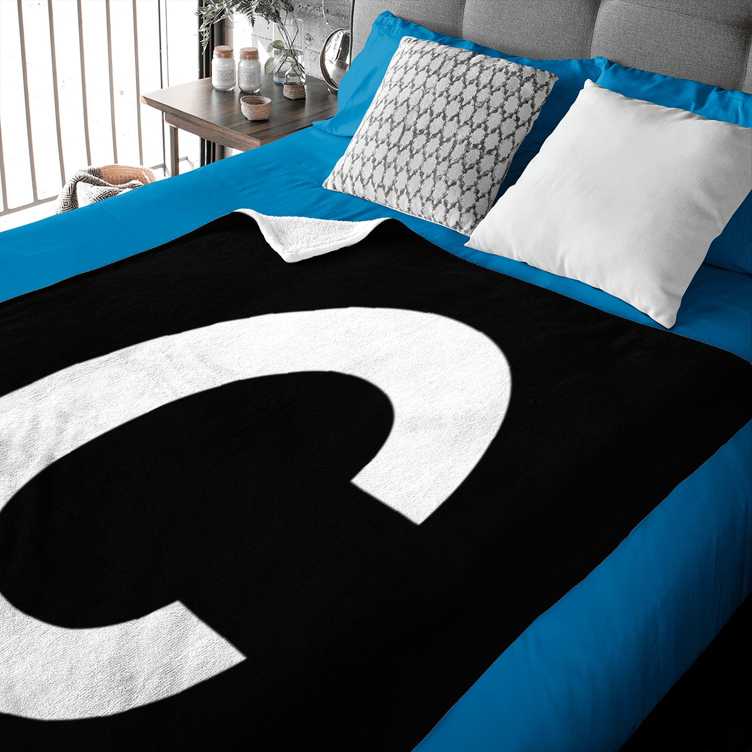 helvetica letter C Baby Blankets