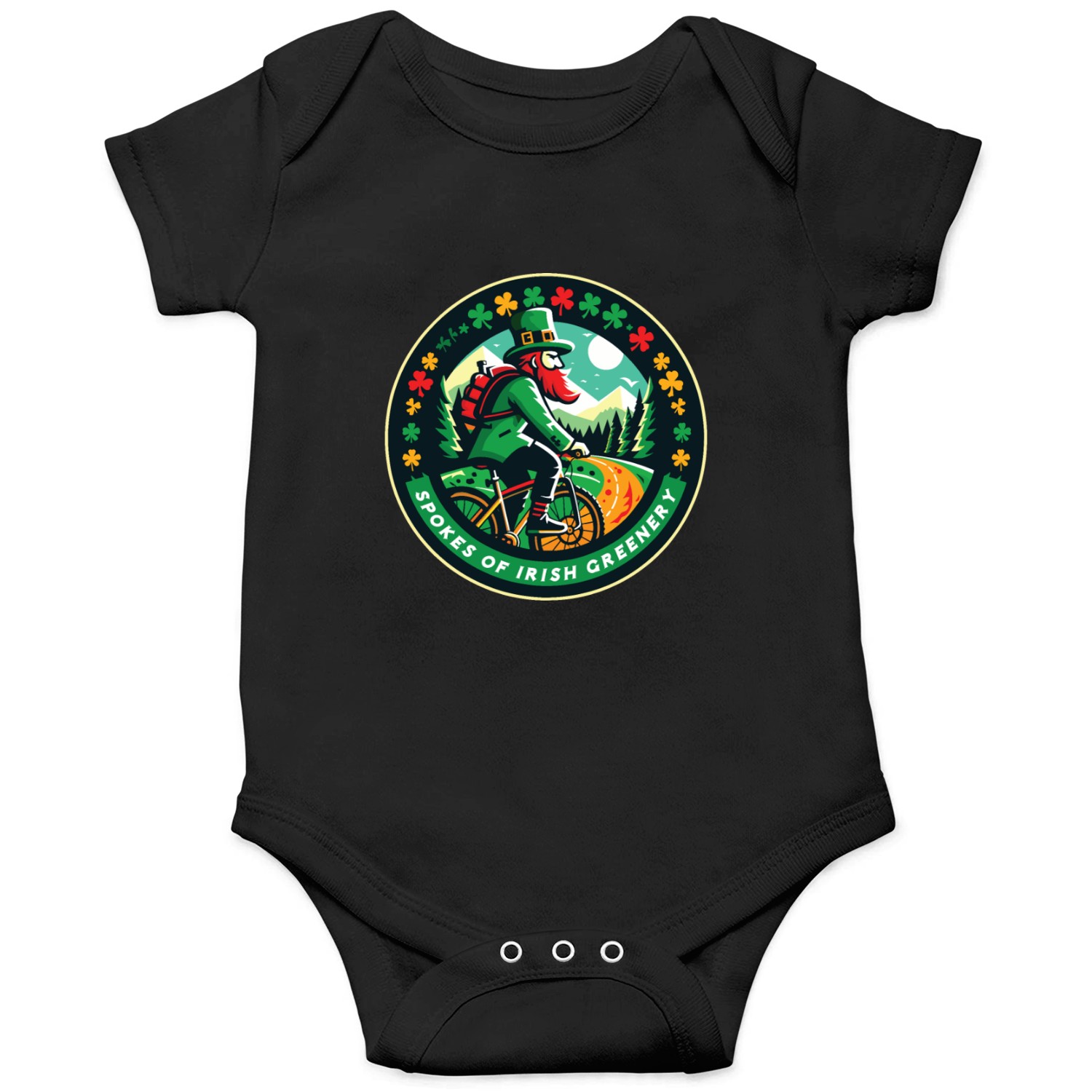 Spokes of Irish Greenery - Saint Patrick's Day 24 Onesies