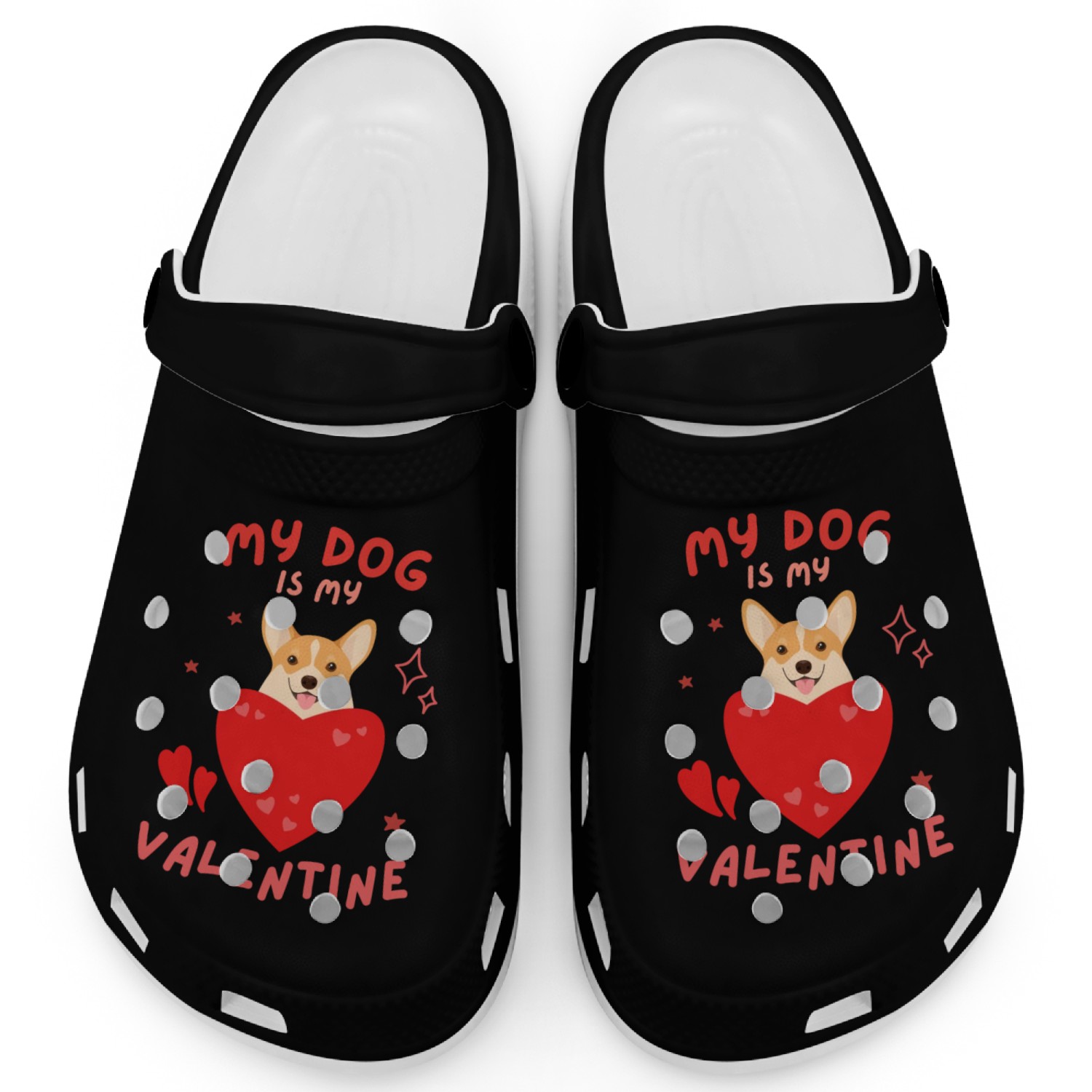 My Dog is my Valentine Clogs
