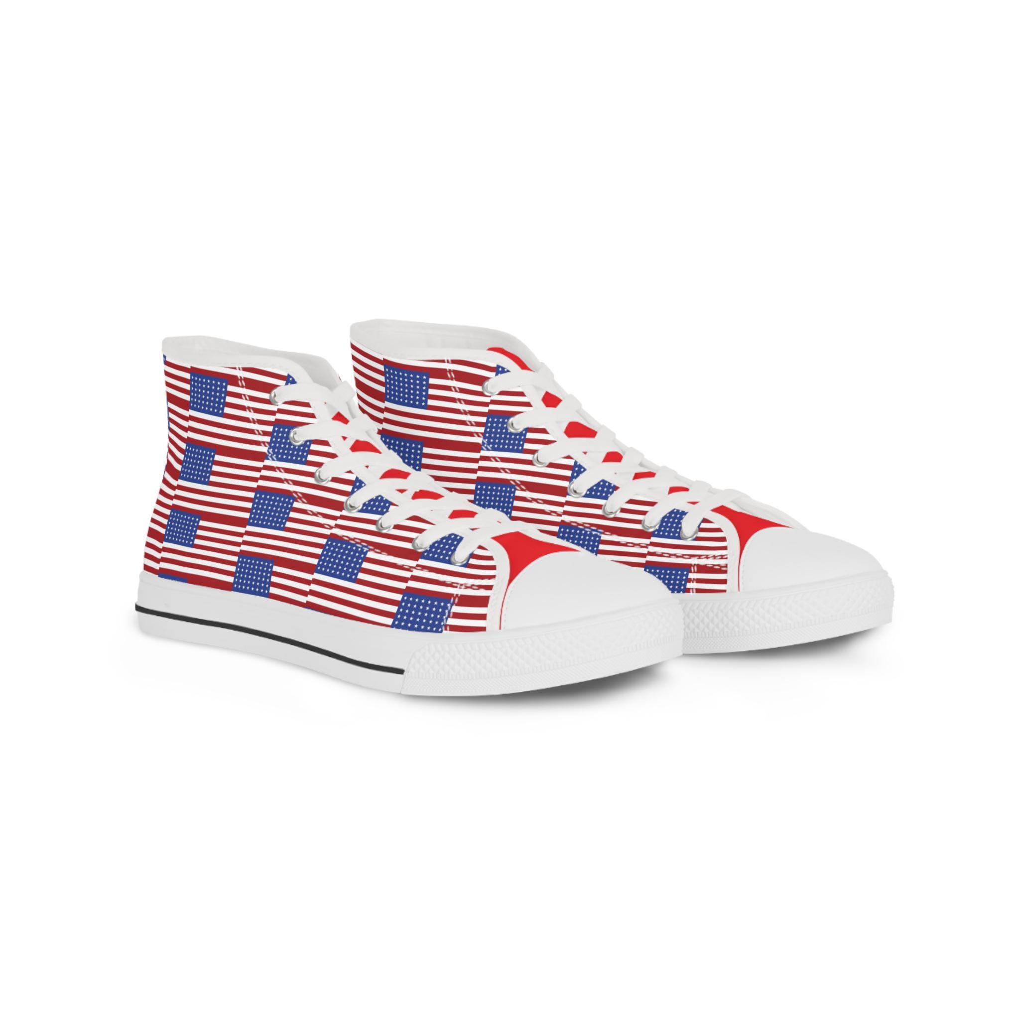 USA Flag High Top Sneakers for Men