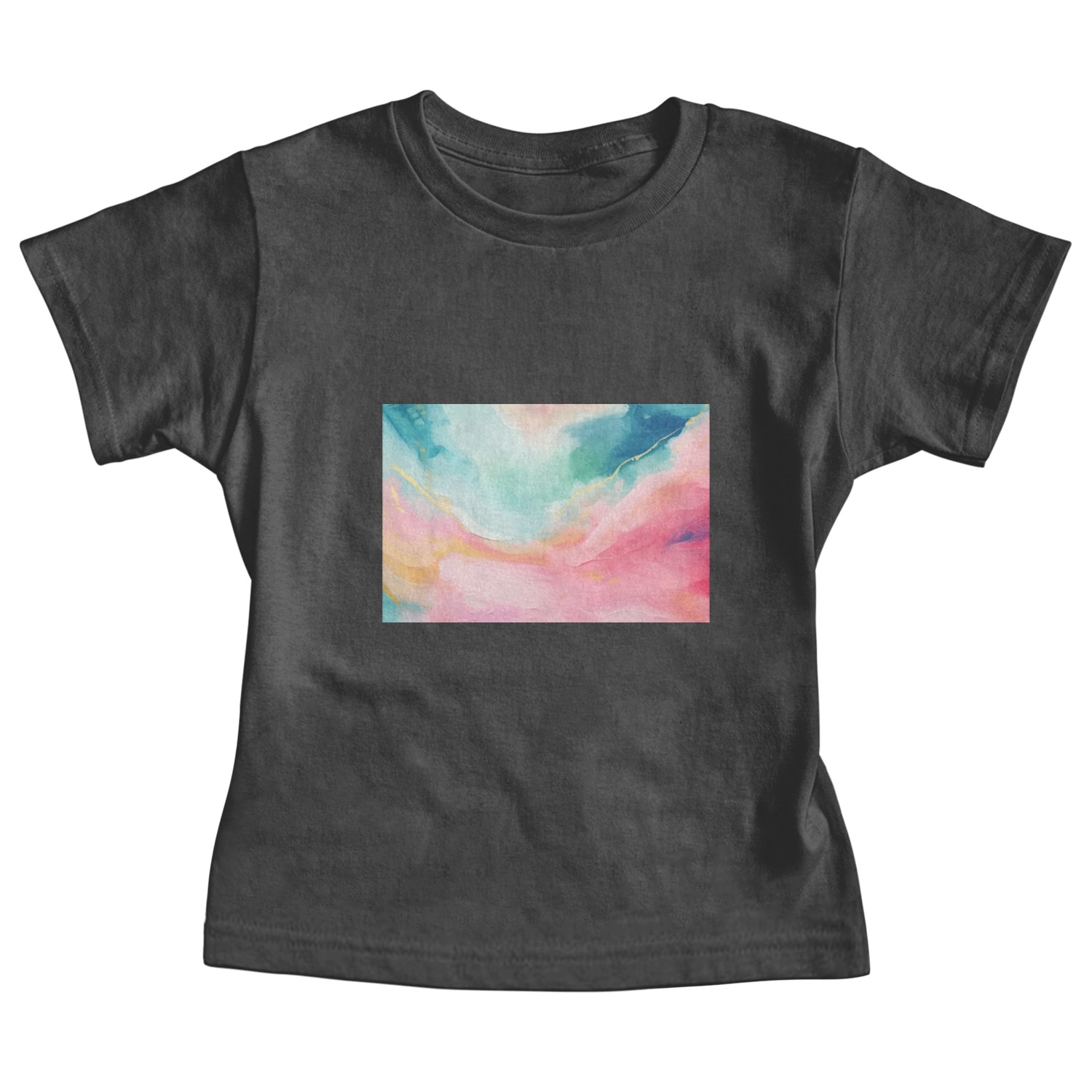 Abstract Pink Wave Painting Baby Tees