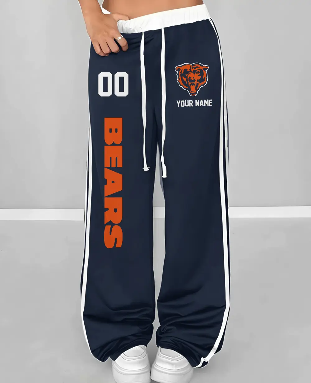 Chicago Bears Personalized Wide Leg Lounge Pants