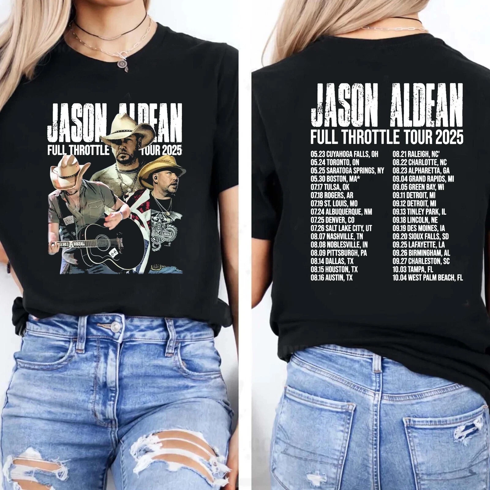 Jason Aldean Full Throttle Tour 2025 T-shirt, Country Music Concert Tee