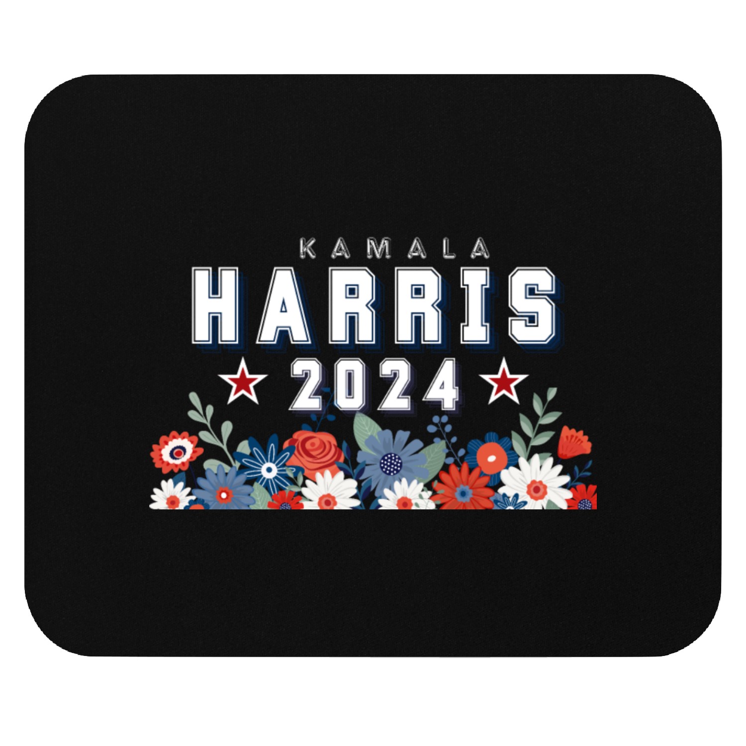 Harris 2024 Floral Election Mouse Pads
