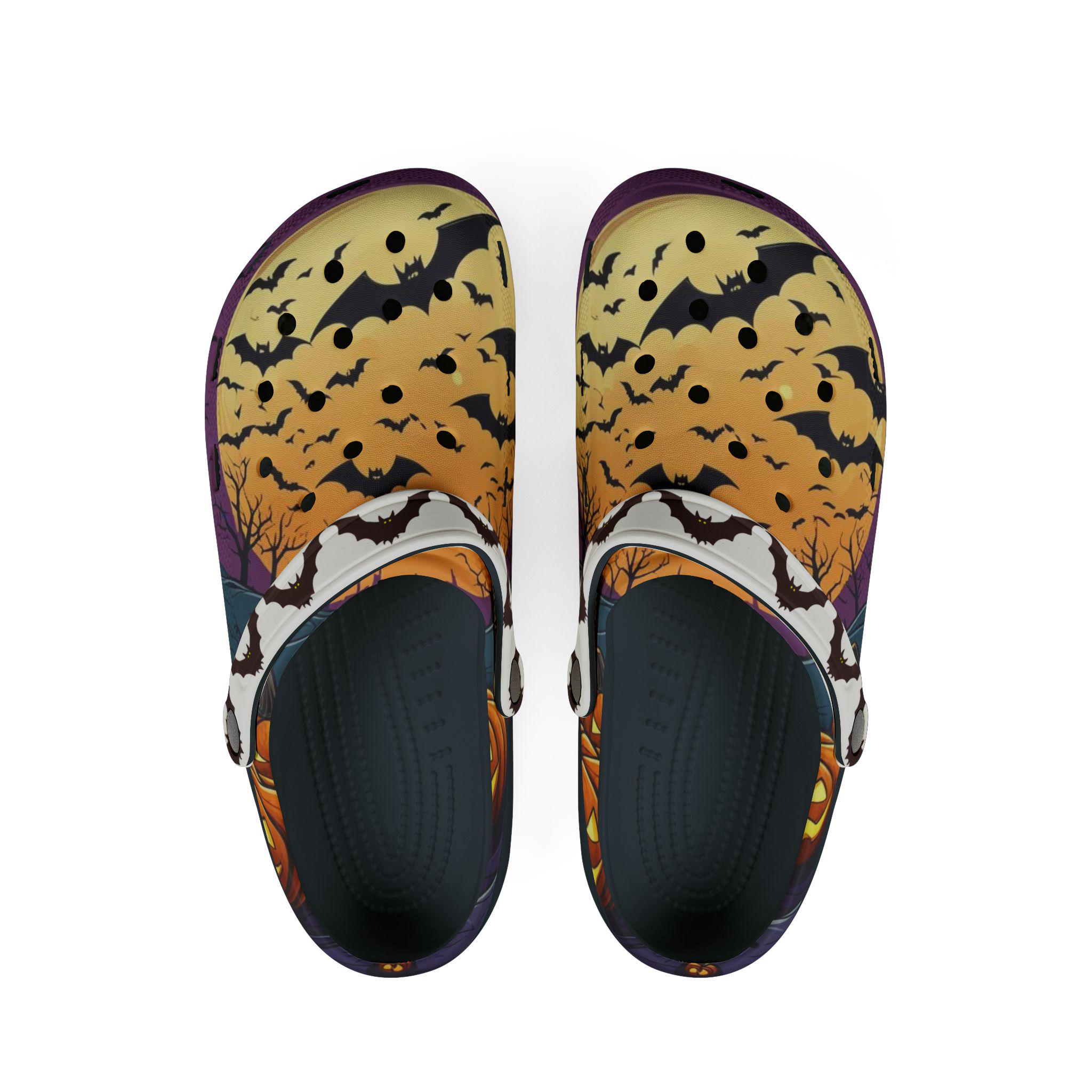 Halloweeen bat shoe Clogs For Adult/Kids