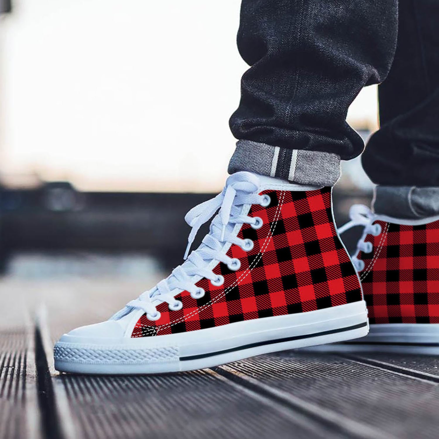 Plaid Shoes, Plaid High Top Sneaker