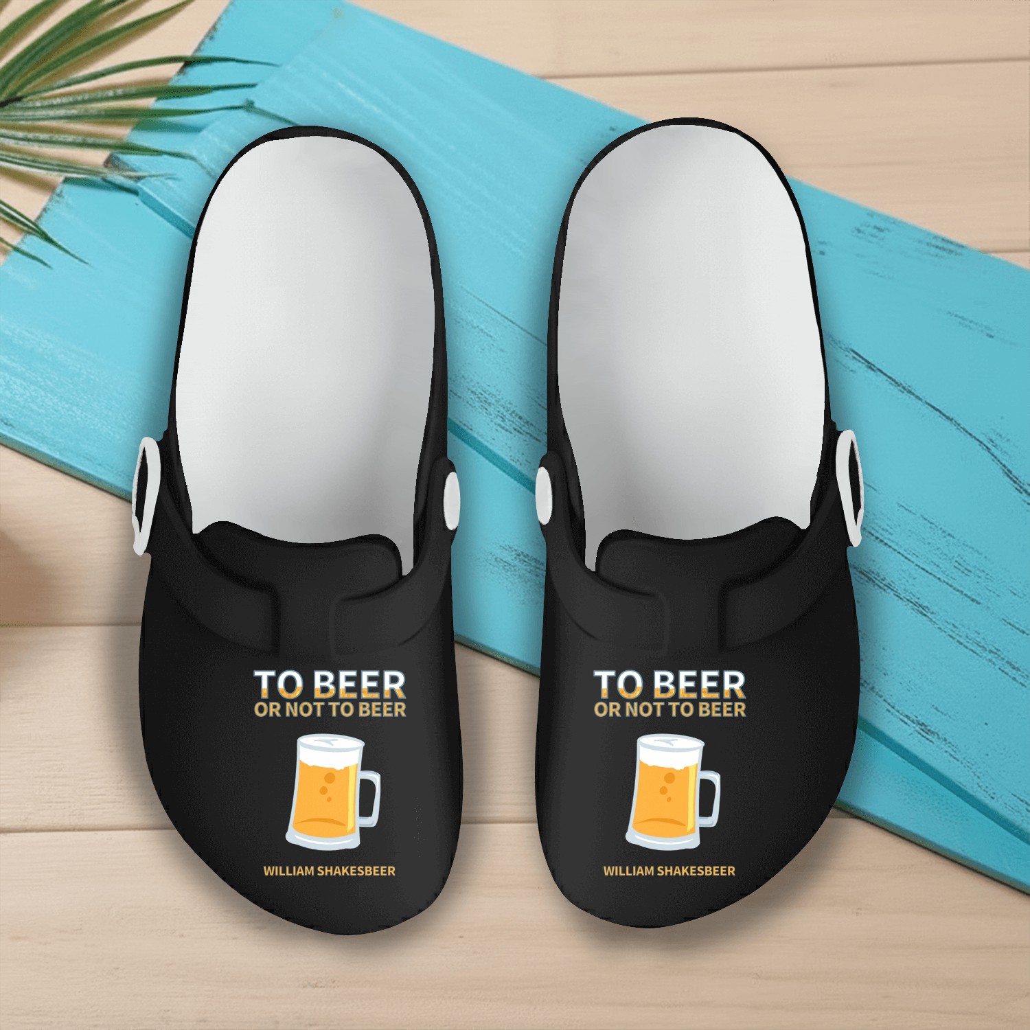 To beer or not to beer William Shakesbeer Slip On Clogs
