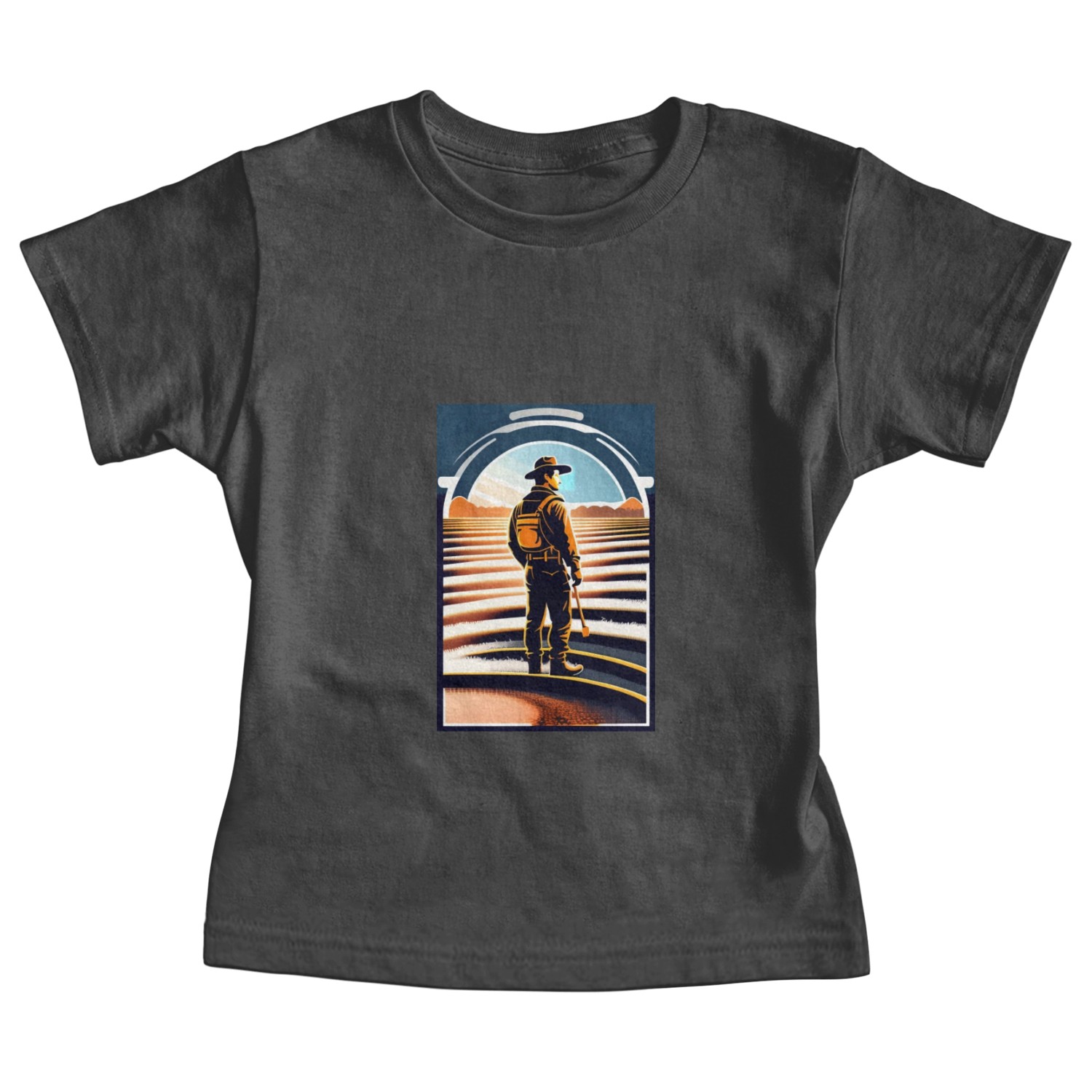 Design a western movie poster Baby Tees