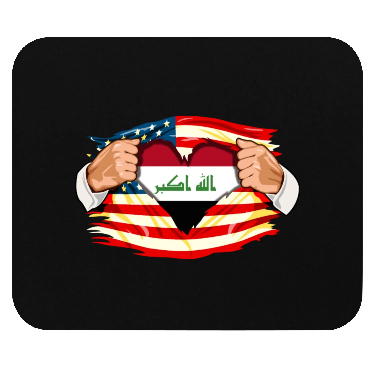 Iraqis Who Live in America Iraq Flag Mouse Pads