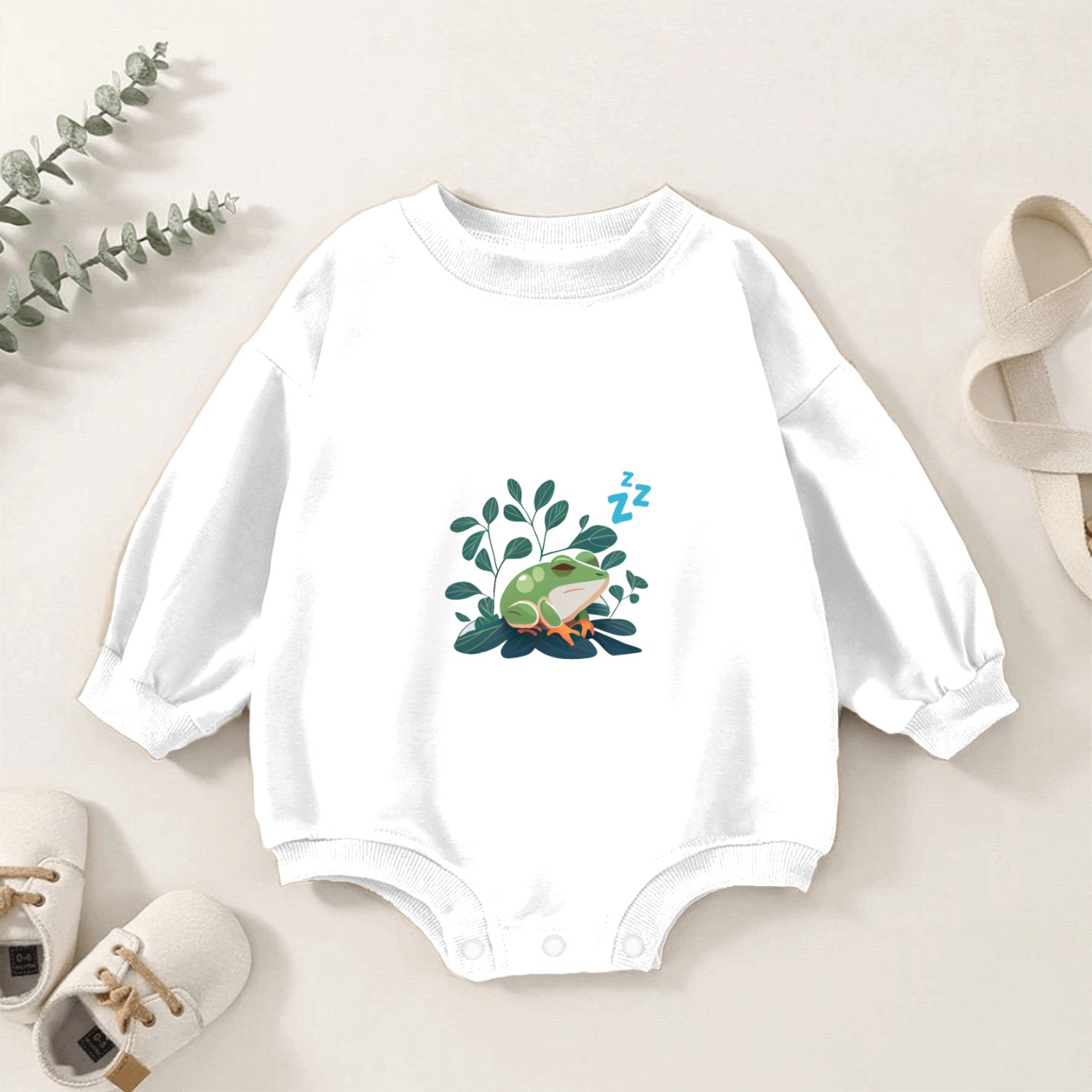 Cute Frog Sleepshirt Nightwear Nightshirt Sleep Baby Romper Sweatshirts