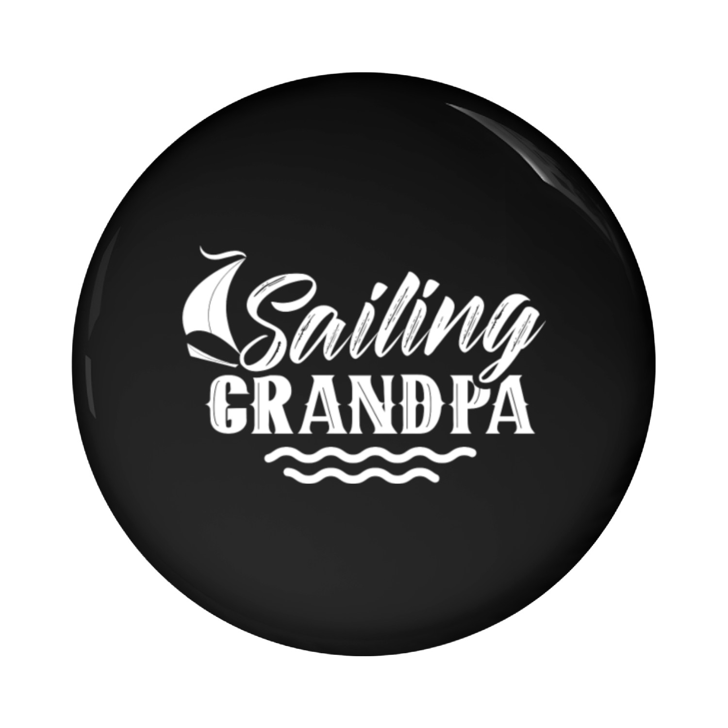 Sailing Grandpa Sailboat Sail Sailor Captain Pin Buttons