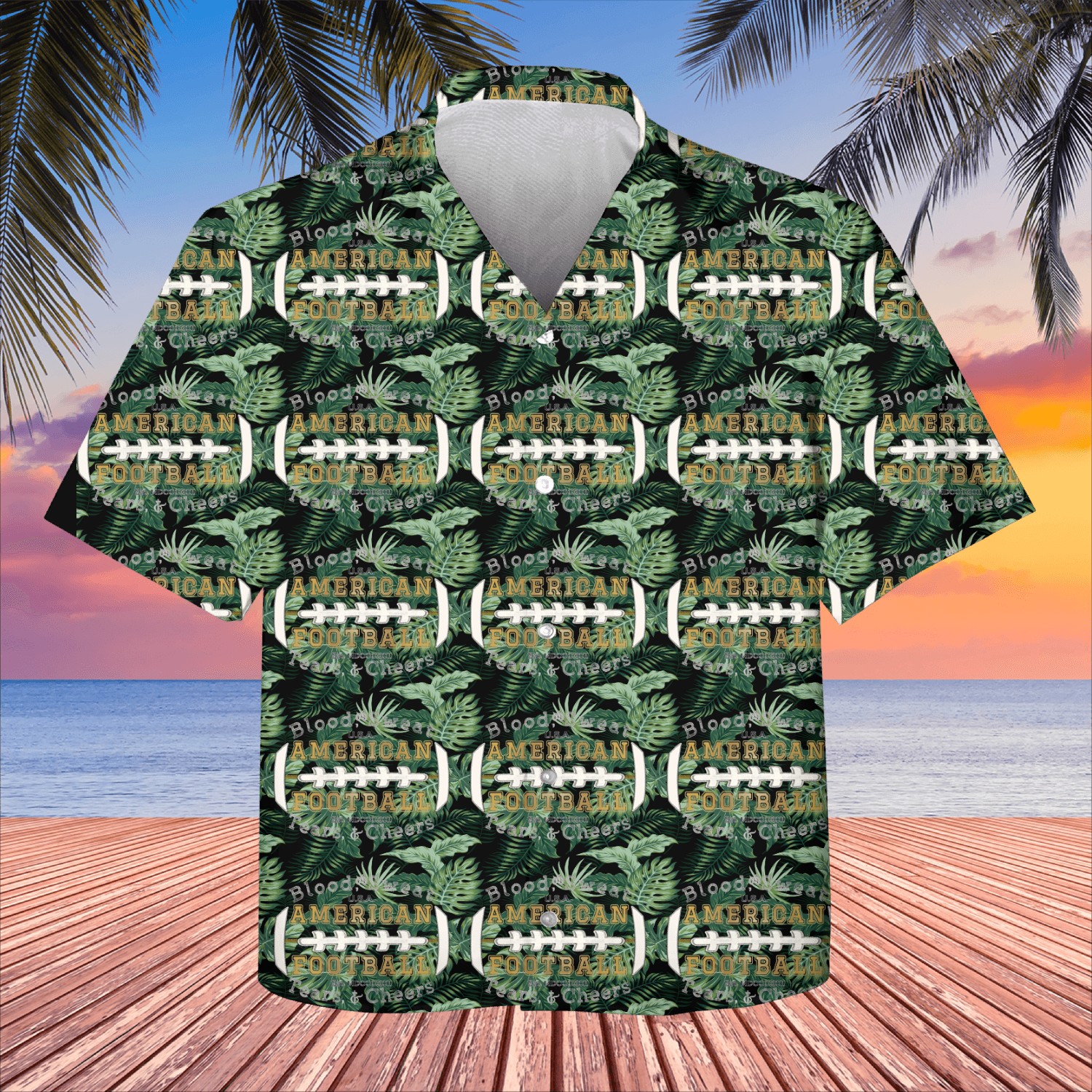 American Football Blood, Sweat, Tears, and Cheers Kids Hawaiians