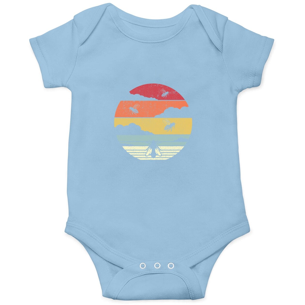 Bee Baby Bodysuit. Retro Style Beekeeper Baby Bodysuit