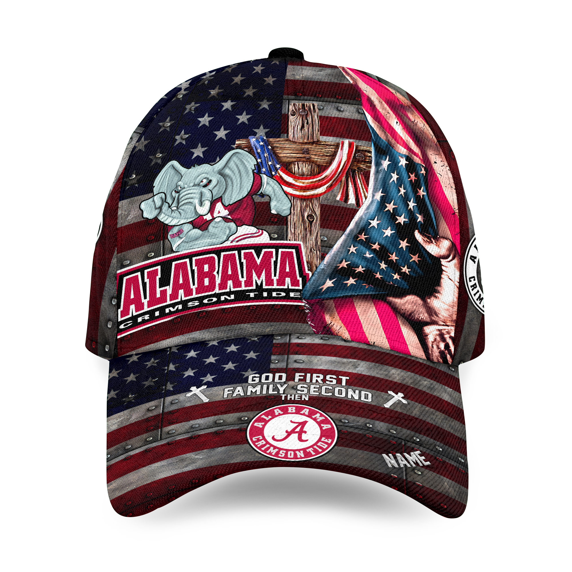 Albm Crimson Tide NCAA Classic Cap Flag Mascot Personalized