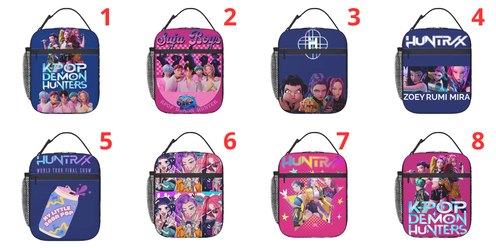 Huntrix & Saja Boys Insulated Lunch Bags