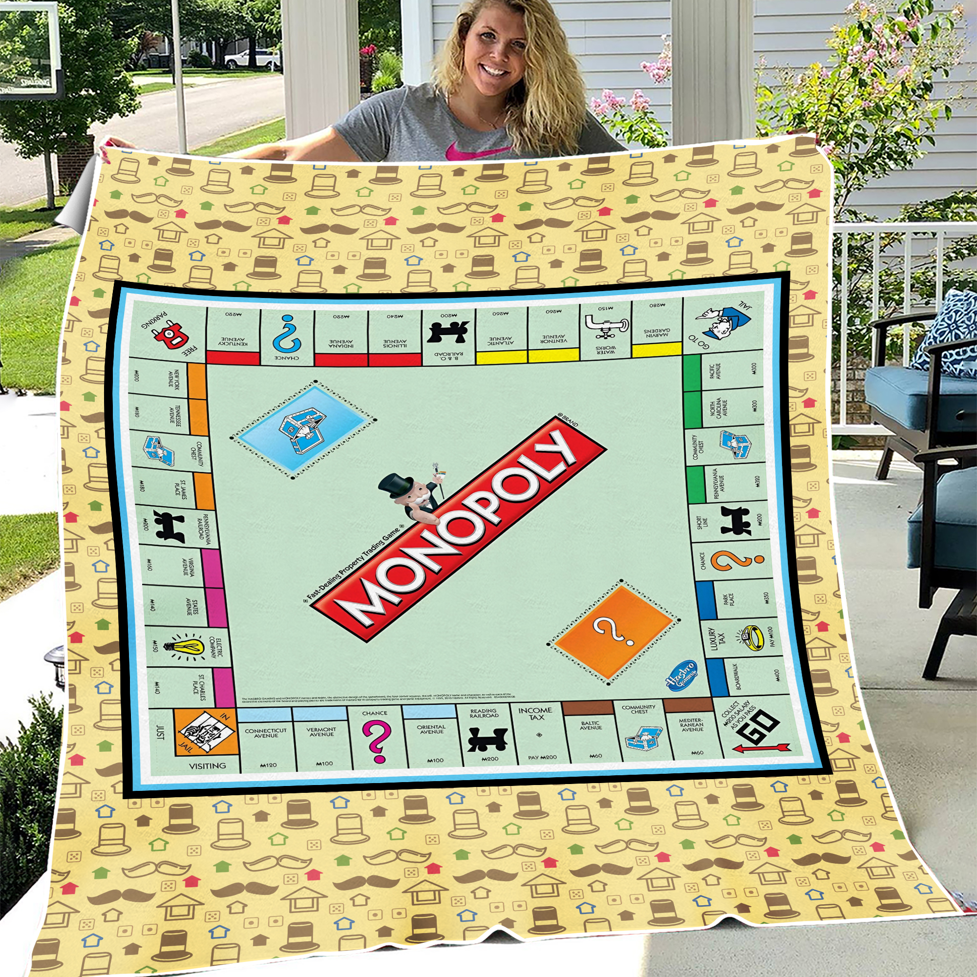Board Game Monopoly Blanket Monopoly Fleece Blanket Monopoly Board Game Birthday Gifts Monopoly Game Christmas Gifts For Kids
