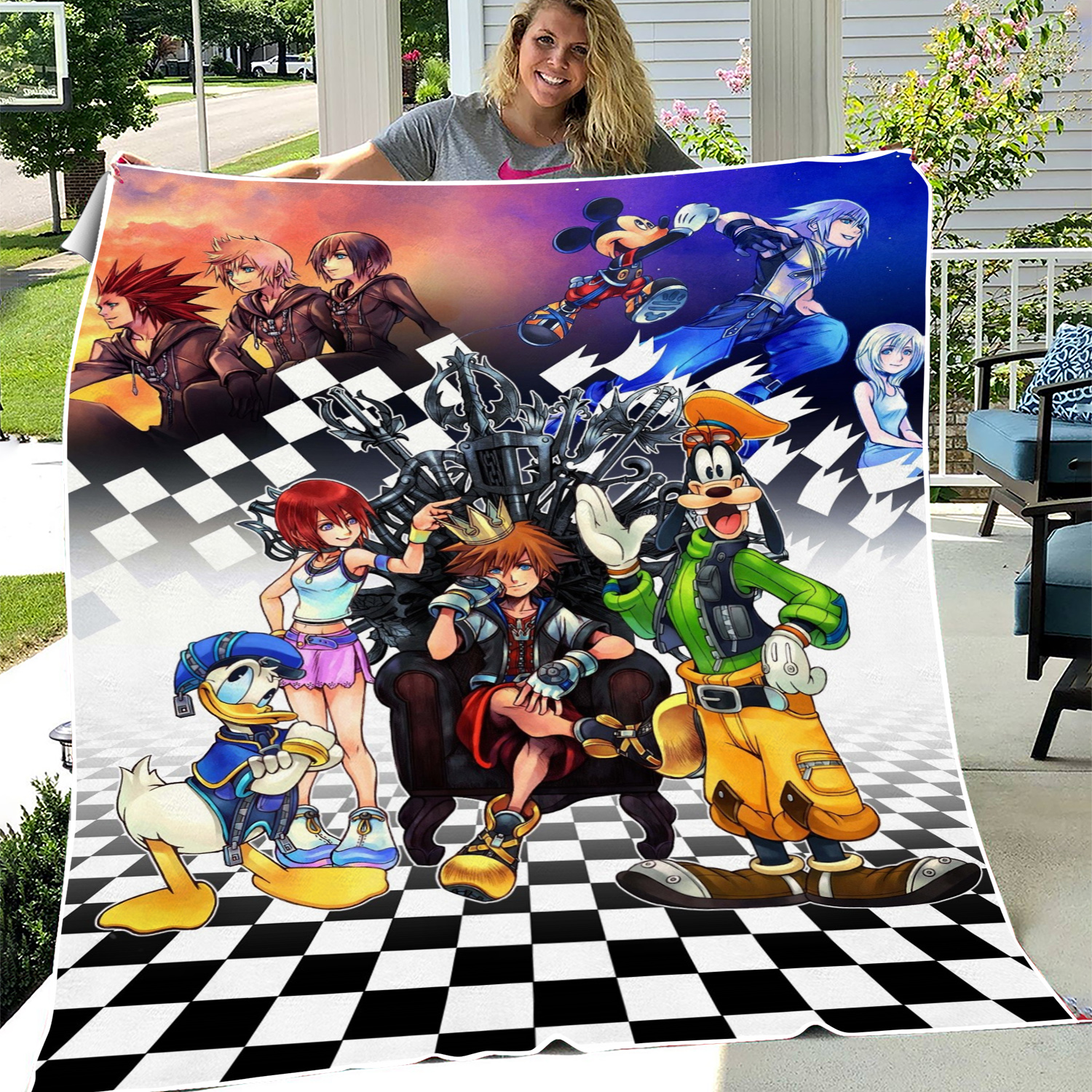 Kingdom Hearts Fleece Blanket, Birthday Gift