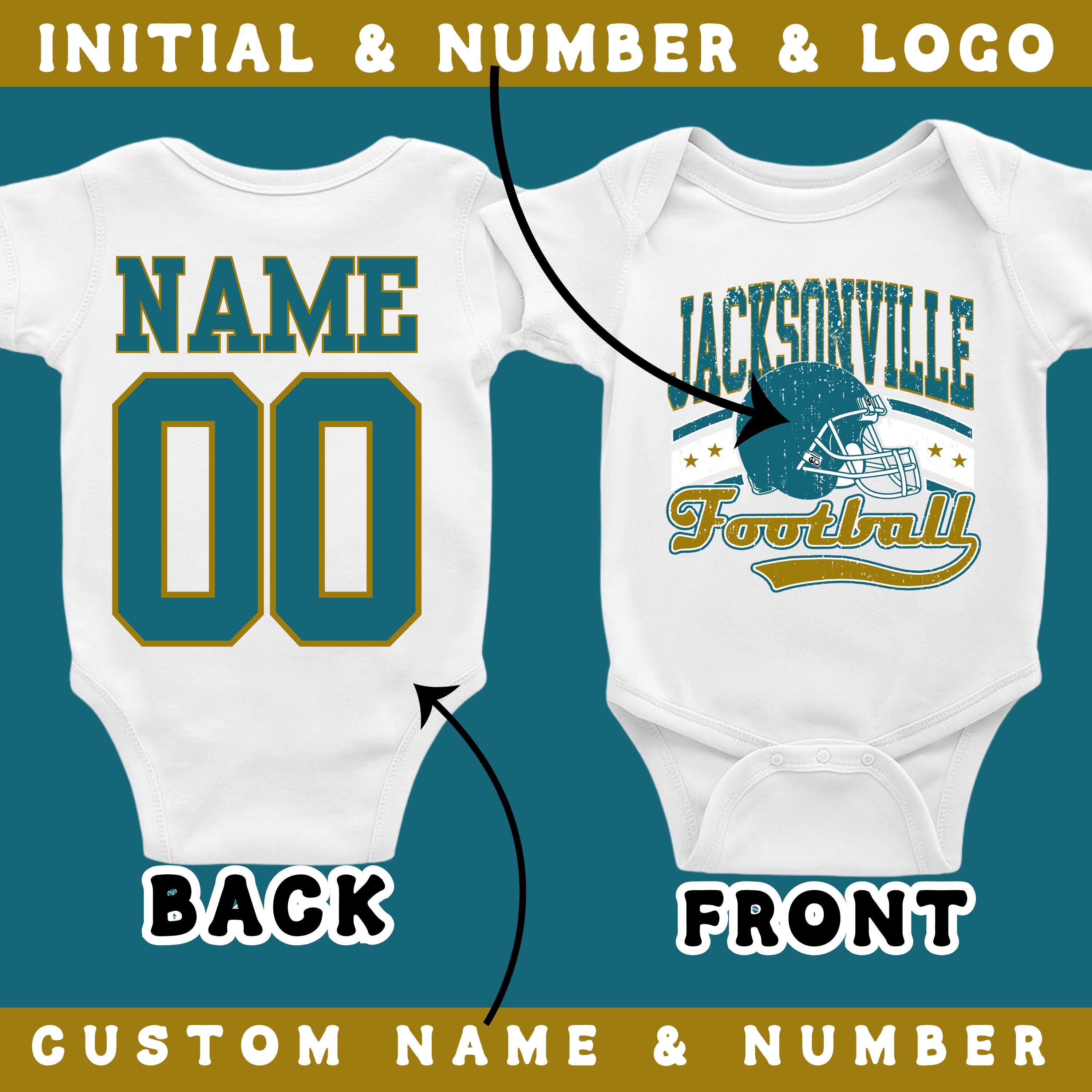 Custom Jacksonville Baby Onesie| Personalized Football Outfit with Name & Number