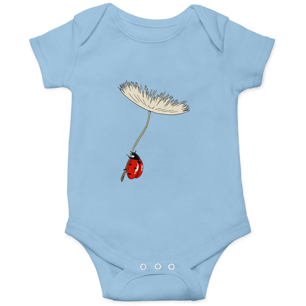 Dandelion Seeds With Ladybug baby Bodysuit