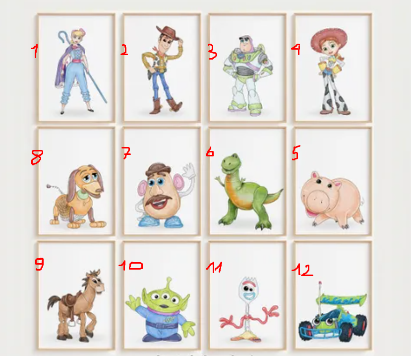 Toy Inspired Wall Art, Story Nursery Prints, Kids Playroom Decor