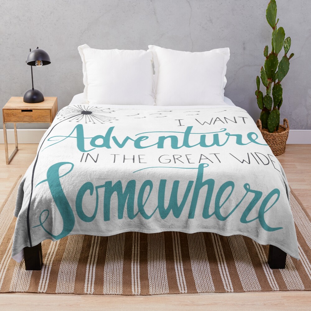I want Adventure Throw Blanket