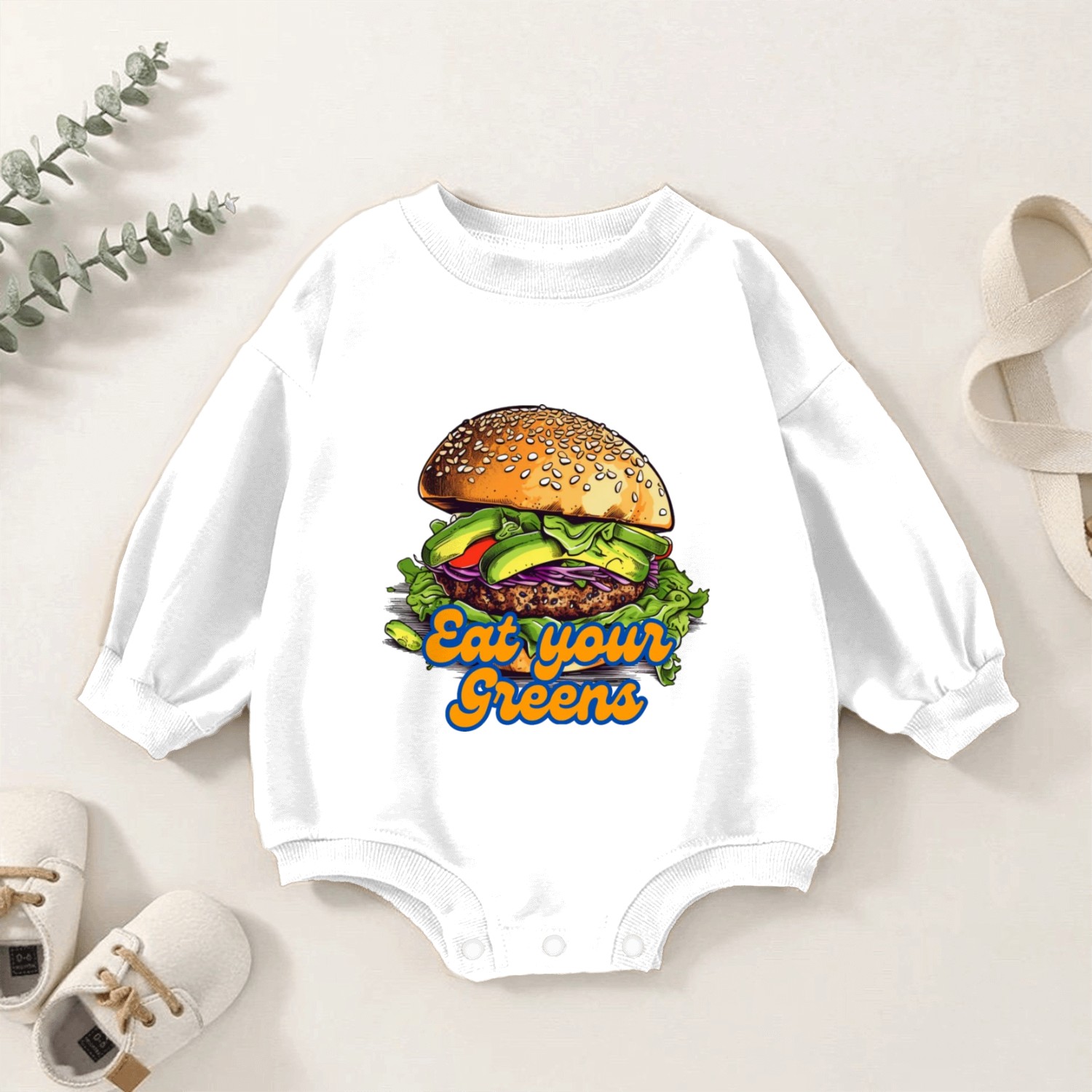 Eat Your Greens Baby Romper Sweatshirts