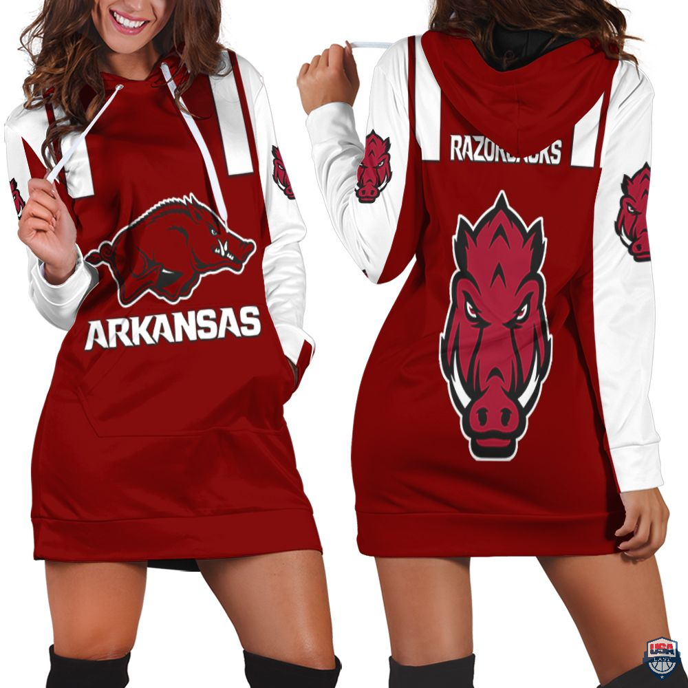 Arkansas Razorbacks NCAA 3D Hoodie Dress