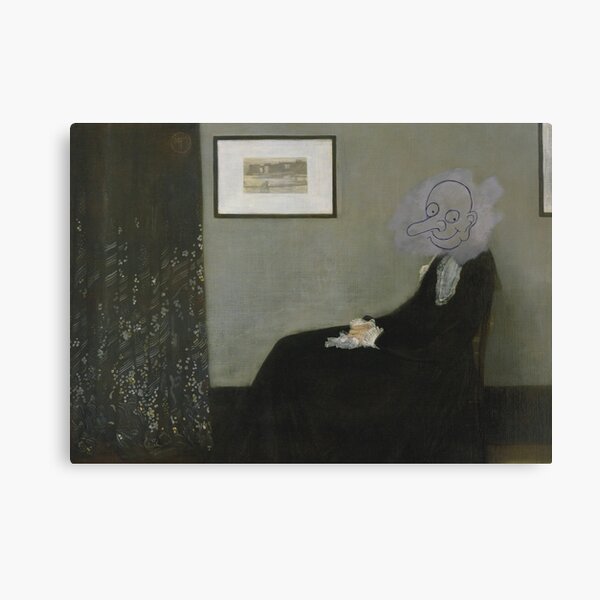 Mr Bean Whistler Mother Canvas