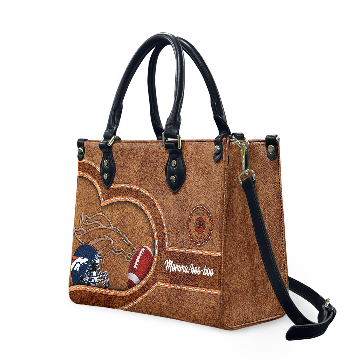 Personalized Denver Football Team Broncoss Leather Handbag Gift