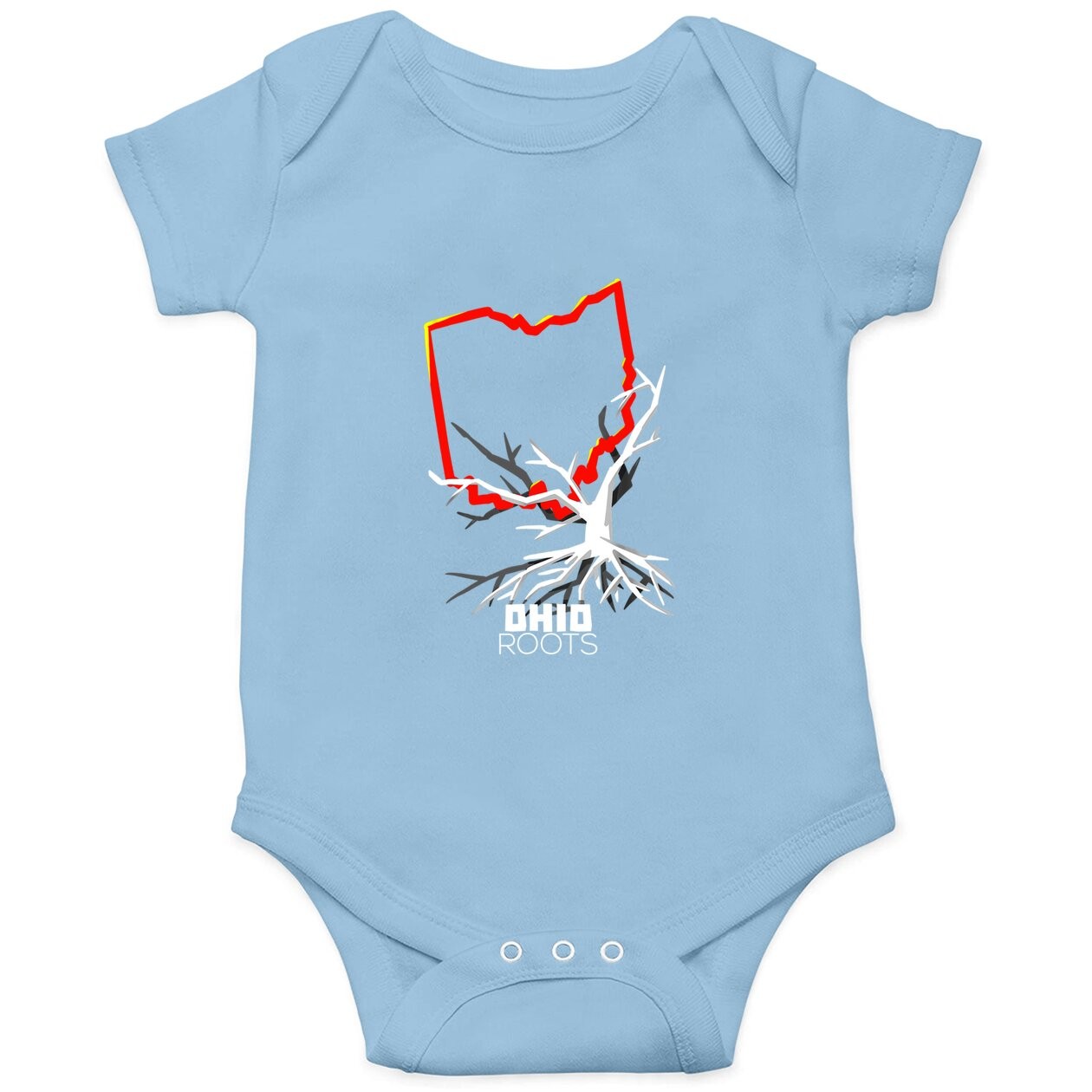 Native Root Land Ohio Us State Hometown Baby Bodysuit