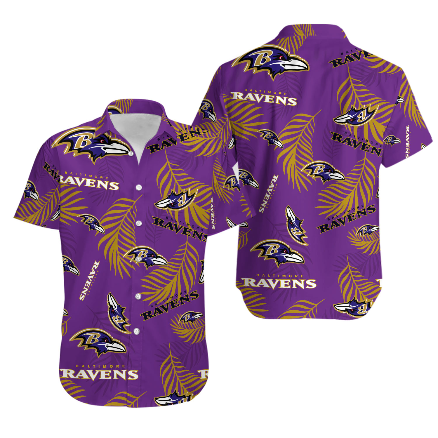 Baltimores football ravens button down shirt, floral pattern, 2024 team shirt