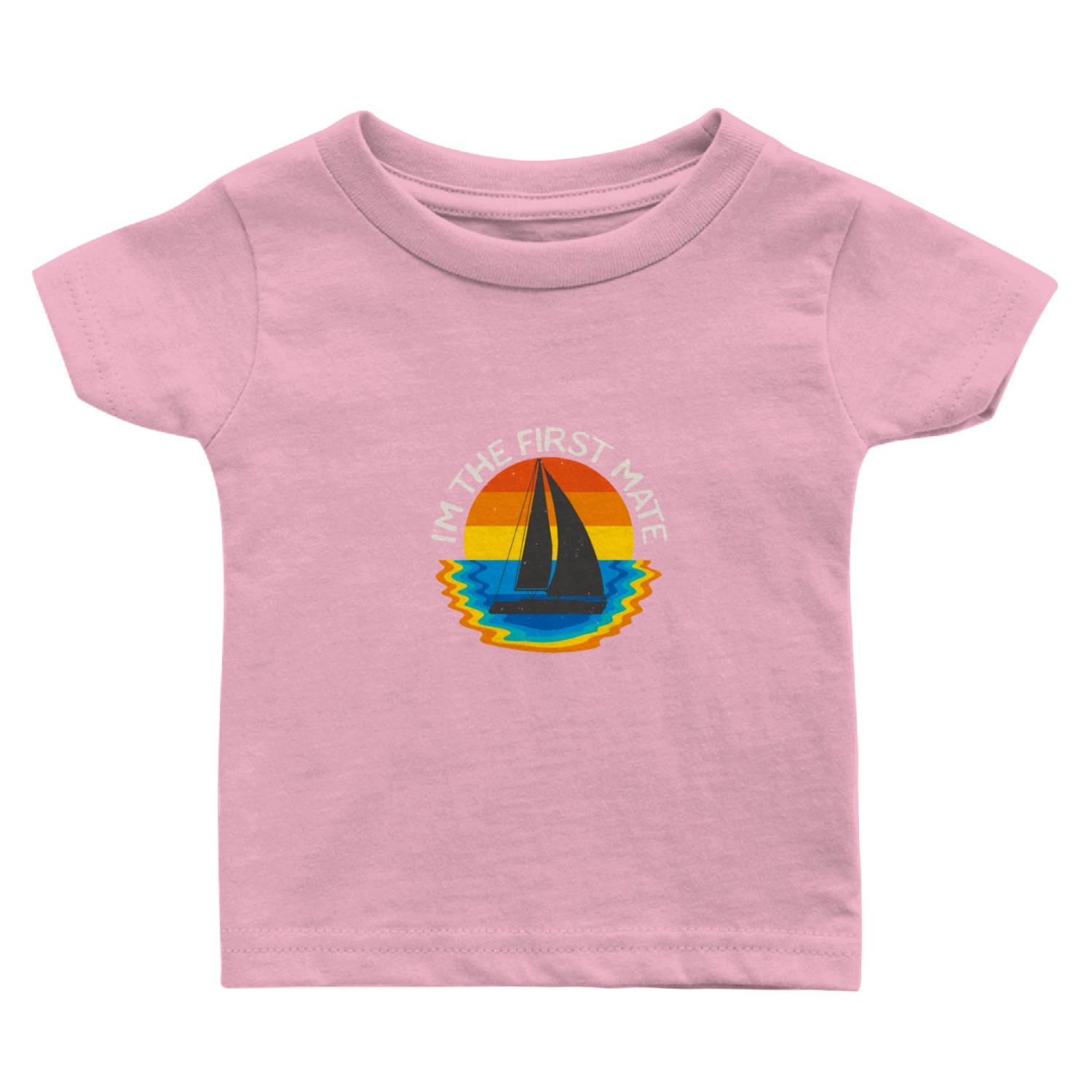 First Mate Sailing Boat Retro Boating Baby T Shirts