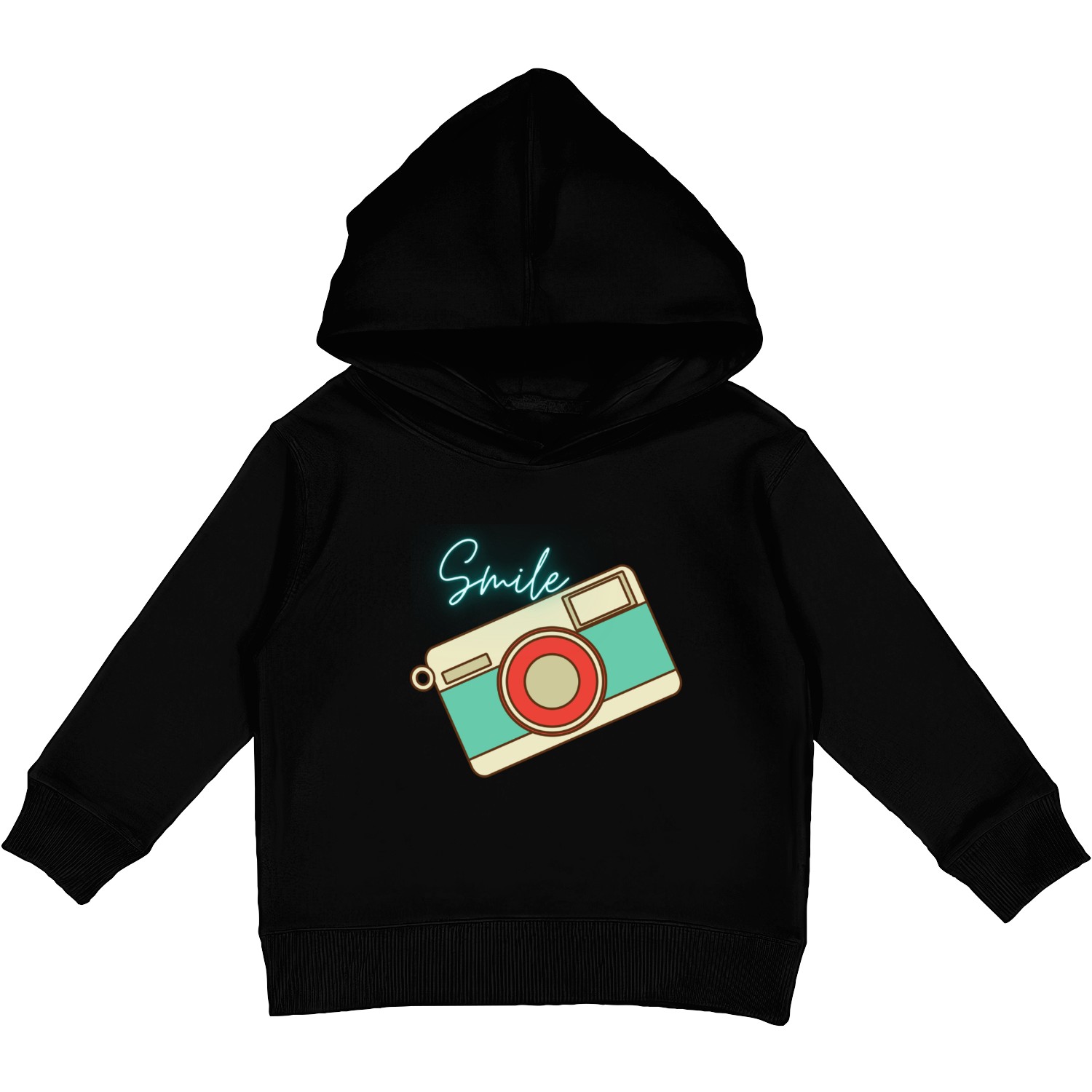 smile on camera Kids Pullover Hoodies