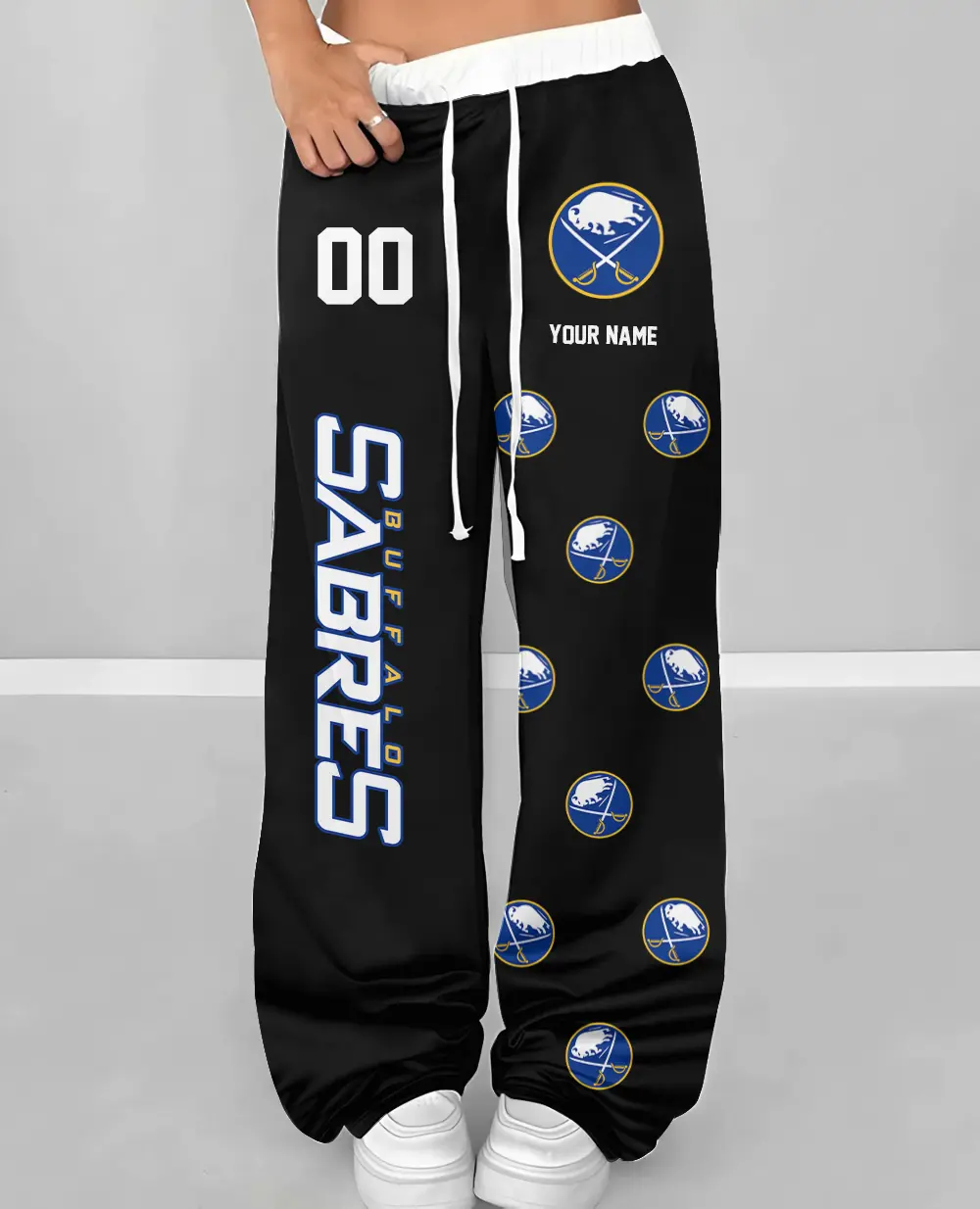 Buffalo Sabres NHL Personalized Wide Leg Lounge Pants