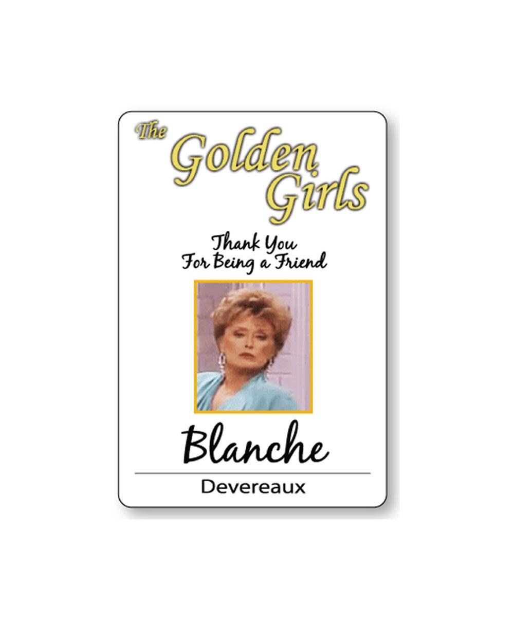 Stay Golden BLANCHE DEVEREAUX Name Badge Tag Pin Fastener Halloween Costume Cosplay Themed Party Prop