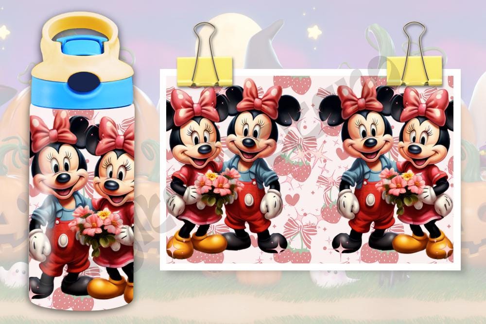 MIce in Love 12 Oz Flip Top Tumbler wrap for Kids
