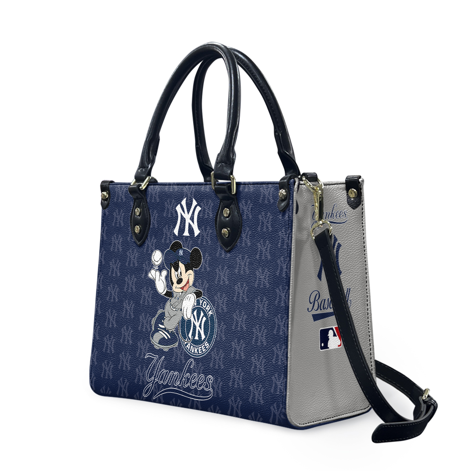 Personalized New York Baseball Team Yankeess Leather Handbag